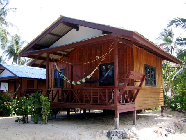 Room No. 9, a beachfront bungalow at Pink's Bungalows